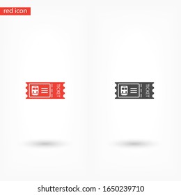 Icono de boleto en estilo moderno plano aislado en segundo plano. Símbolo de vale para el diseño de su sitio web, logotipo, aplicación, interfaz de usuario. Vector ticket.ilustración, EPS10.