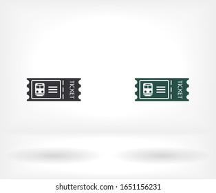 Icono de boleto en estilo moderno plano aislado en segundo plano. Símbolo de vale para el diseño de su sitio web, logotipo, aplicación, interfaz de usuario. Vector ticket.ilustración, EPS10.