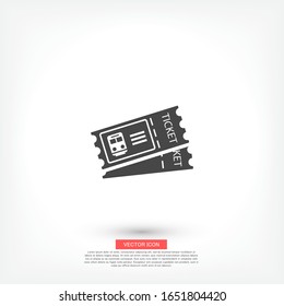 Icono de boleto en estilo moderno plano aislado en segundo plano. Símbolo de vale para el diseño de su sitio web, logotipo, aplicación, interfaz de usuario. Vector ticket 2.ilustración, EPS 10.