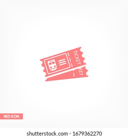 Ticket icon in trendy flat style isolated on background. Ticket symbol for your website design, logo, application, user interface. Vector ticket 2 .illustration, EPS 10.