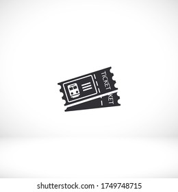 Ticket icon in trendy flat style isolated on background. Ticket symbol for your website design, logo, application, user interface. Vector ticket 2 .illustration, EPS 10.