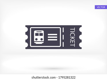 Ticket icon in trendy flat style isolated on background. Ticket symbol for your website design, logo, application, user interface. Vector ticket .illustration, EPS10.