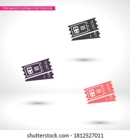 Ticket icon in trendy flat style isolated on background. Ticket symbol for your website design, logo, application, user interface. Vector ticket 2 .illustration, EPS 10.