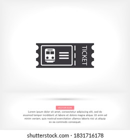 Ticket icon in trendy flat style isolated on background. Ticket symbol for your website design, logo, application, user interface. Vector ticket .illustration, EPS10.