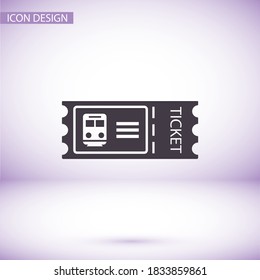 Ticket icon in trendy flat style isolated on background. Ticket symbol for your website design, logo, application, user interface. Vector ticket .illustration, EPS10.