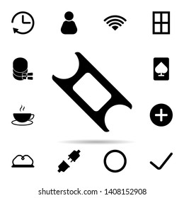 ticket icon. Universal set of web for website design and development, app development