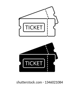 Ticket icon vector