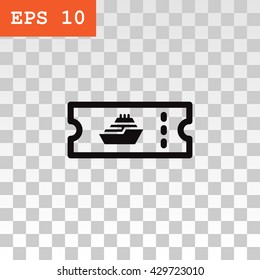 Ticket icon vector, 