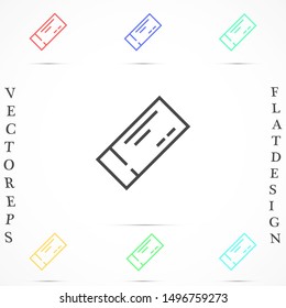 Ticket Icon VECTOR. Admission, Pass or Entrance Equipment  Ticket Icon VECTOR Illustration As A Simple Vector Sign & Trendy Symbol for Design and Websites,  Ticket Icon 