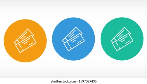 Ticket Icon VECTOR. Admission, Pass or Entrance Equipment  Ticket Icon VECTOR Illustration As A Simple Vector Sign & Trendy Symbol for Design and Websites,  Ticket Icon 