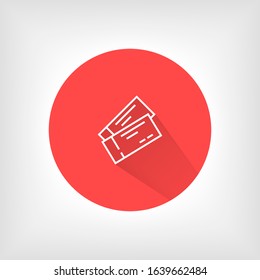 Ticket Icon VECTOR. Admission, Pass or Entrance Equipment Ticket Icon VECTOR Illustration As A Simple Vector Sign & Trendy Symbol for Design and Websites, Ticket Icon