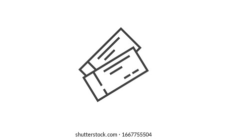 VECTOR Del Icono Del Billete. Ilustración VECTOR del icono de entrada del equipo de admisión, pase o entrada como signo vectorial simple y símbolo de moda para el diseño y sitios web, icono del billete