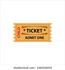 Ticket Icon, Ticket Vector Art Illustration