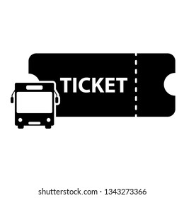 ticket icon vector. bus icon sign