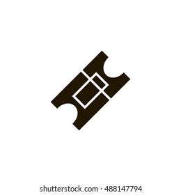 Ticket icon vector, clip art. Also useful as logo, web element, symbol, graphic image, silhouette and illustration. Compatible with ai, cdr, jpg, png, svg, pdf, ico  and eps formats.