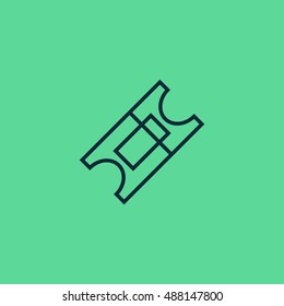 Ticket icon vector, clip art. Also useful as logo, web element, symbol, graphic image, silhouette and illustration.