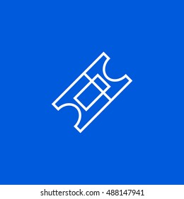 Ticket icon vector, clip art. Also useful as logo, web element, symbol, graphic image, silhouette and illustration. Compatible with ai, cdr, jpg, png, svg, pdf, ico  and eps formats.