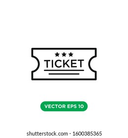 ticket icon vector concept design template