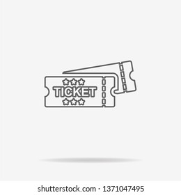 Ticket icon. Vector concept illustration for design.