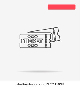 Ticket icon. Vector concept illustration for design.