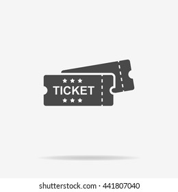 Ticket icon. Vector concept illustration for design.