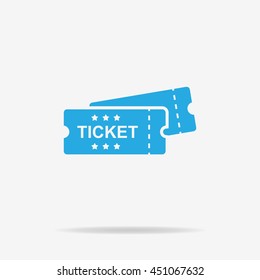 Ticket icon. Vector concept illustration for design.