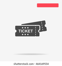 Ticket icon. Vector concept illustration for design.