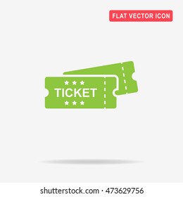 Ticket icon. Vector concept illustration for design.