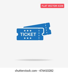 Ticket icon. Vector concept illustration for design.
