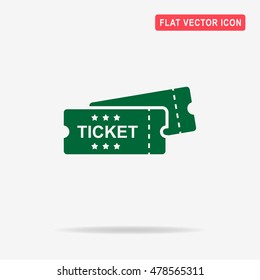 Ticket icon. Vector concept illustration for design.