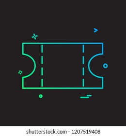 ticket icon vector design