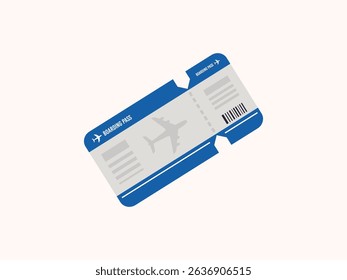 Ticket icon vector design illustration in flat style, featuring a simple event or travel ticket with perforated edges, symbolizing admission, booking, entertainment, and transportation concepts.