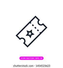 Ticket icon vector design template