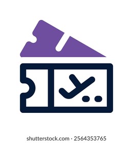 ticket icon. vector dual tone icon for your website, mobile, presentation, and logo design.
