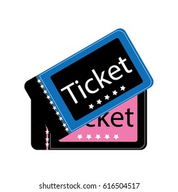 Ticket icon vector eps10. Two ticket icon.