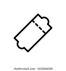 ticket icon vector flat design
