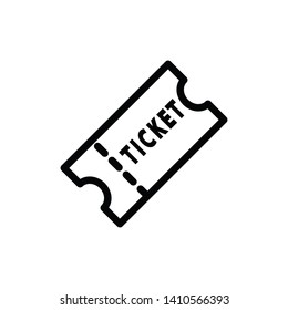 ticket icon vector flat design