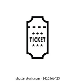 ticket icon vector flat design