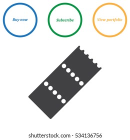 Ticket Icon Vector flat design style