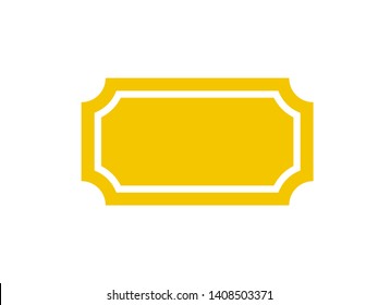 Ticket icon vector flat illustration