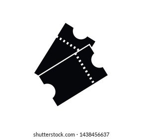 Ticket icon vector flat illustration