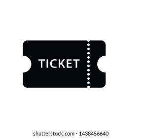 Ticket icon vector flat illustration