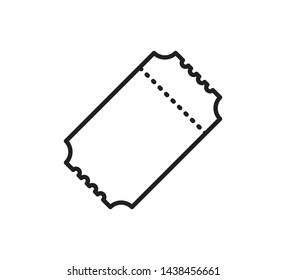 Ticket icon vector flat illustration