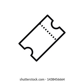 Ticket icon vector flat illustration