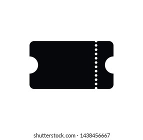 Ticket icon vector flat illustration