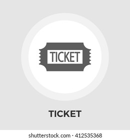 Ticket icon vector. Flat icon isolated on the white background. Editable EPS file. Vector illustration.