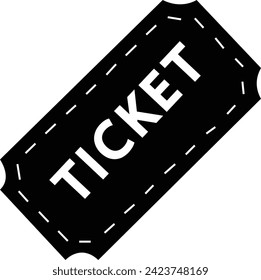 Ticket icon vector. flat raffle ticket symbol. Trendy flat ui sign design element. Thin flat graphic pictogram for web site, app, mobile application. isolated on transparent background.