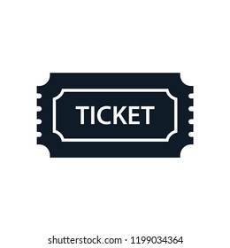 Ticket icon vector flat trendy logo template