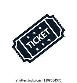 Vektorillustration für Ticket Icon flach, trendige Logo-Vorlage