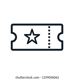 Ticket icon vector flat trendy logo template